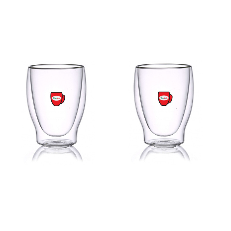 Набір стаканів Con Brio 6 шт 310 мл подвійна стінка CB-8831  - Капучіно