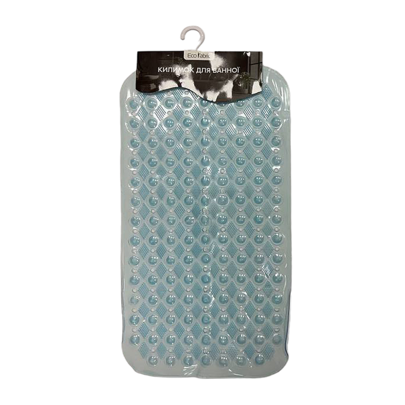 Килимок для душової Eco Fabric Медальйон 65*34 см Прозоро-блакитний 6534-003 - Білий мармур