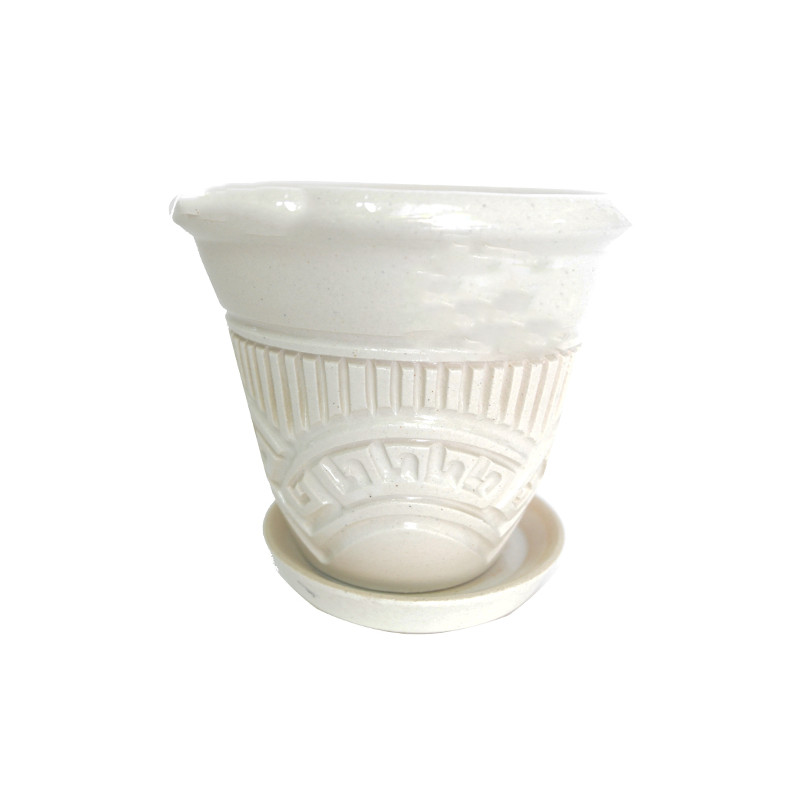 Горщик Конус Рим білий 19 см - Пісковий