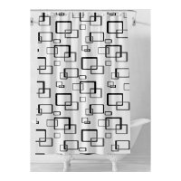 Шторка для ванної кімнати Тарлев Прямокутники 180*180 см EF-1803-A