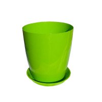 Горщик для квітів ММ-Пласт Амелі 18 см з підставкою Ame18