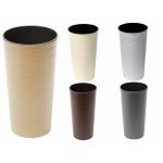 Горщик терасний Ламела Лілія Долото 25 см з вкладом 726 - Білий