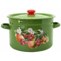 Каструля Idilia 7 л 1620/4 Яблука та вишня Зелені 39289