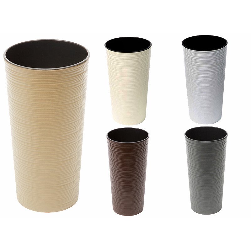 Горщик терасний Ламела Лілія Долото 25 см з вкладом 726 - Мокко