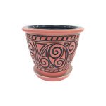 Набір горщиків КООП Квітка 4 пр h-19/15/13/9 см Завиток Чорний Корал 0007 - Чорний/Золотистий