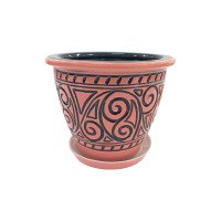 Набір горщиків КООП Квітка 4 пр h-19/15/13/9 см Завиток Чорний Корал 0007