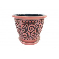 Набір горщиків КООП Квітка 4 пр h-19/15/13/9 см Завиток Чорний Корал 0007