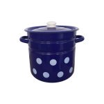 Каструля Idilia 12 л 1624/4 Білий горох Синій - Пудра