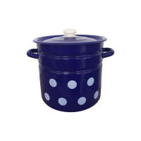 Кастрюля Idilia 12 л 1624/4 Белый горох Синий