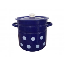Каструля Idilia 12 л 1624/4 Білий горох Синій
