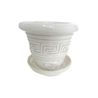 Горщик Пальмовка Лабіринт білий 14 см