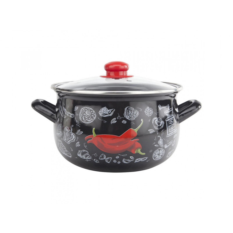 Каструля Gusto Перчинка 5,1 л GT-T-122-P - Бордовий