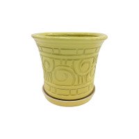 Горщик керамічний КООП Жасмин Завиток Лимонний 20 см 0084