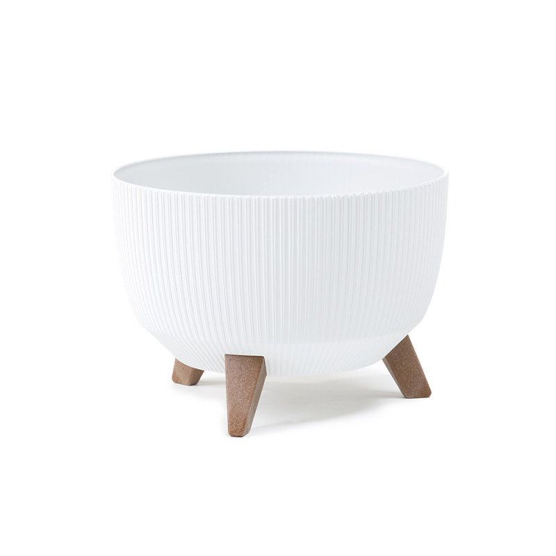 Горщик миса Ламела Рома Джампер ЕКО Recycled 33 см на ніжках 958 - Кремовий