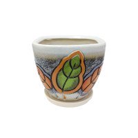 Набір горщиків КООП Сицилія 4 пр h-21/17/15/13 см Листок Осінь 0001