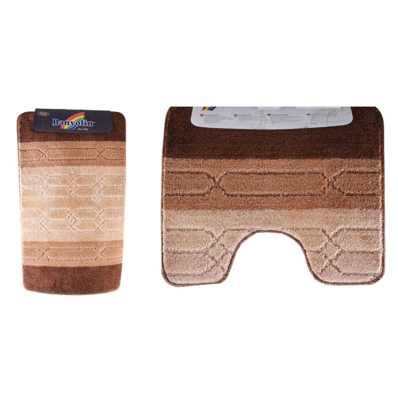 Набір килимків для ванної 60*100 см Banyolin Сільвер 2 пр