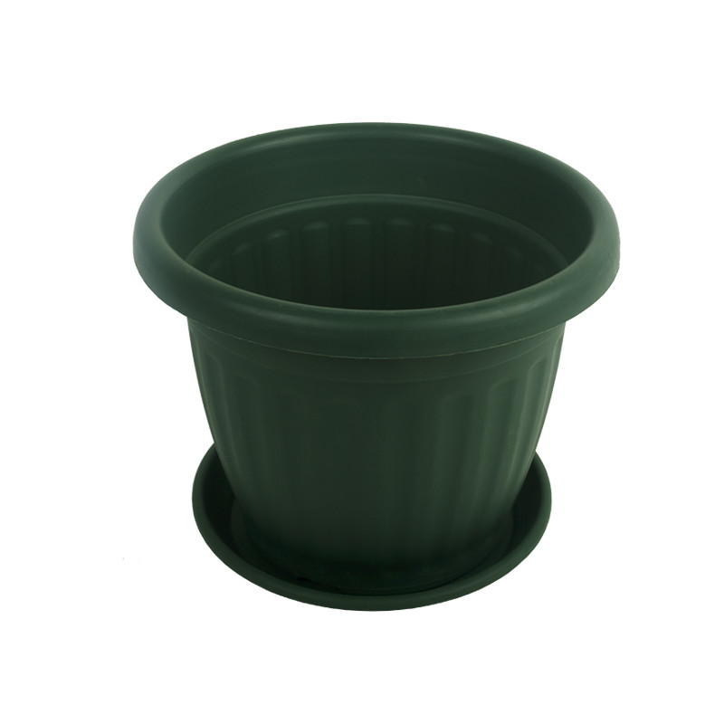 Горщик для квітів IL-PE Круглий 20/17 см з підставкою  - Морський