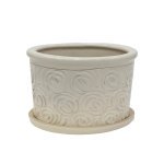 Набір горщиків КООП Орбіта Овал 2 пр h-15/13 см Троянди Кремовий 0168 - Рожевий