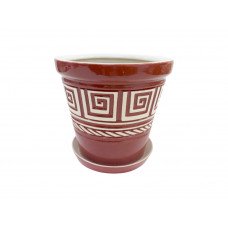 Набір горщиків КООП Туя 4 пр h-20/14/12/9 см Лабіринт Коричн Глянець 0068