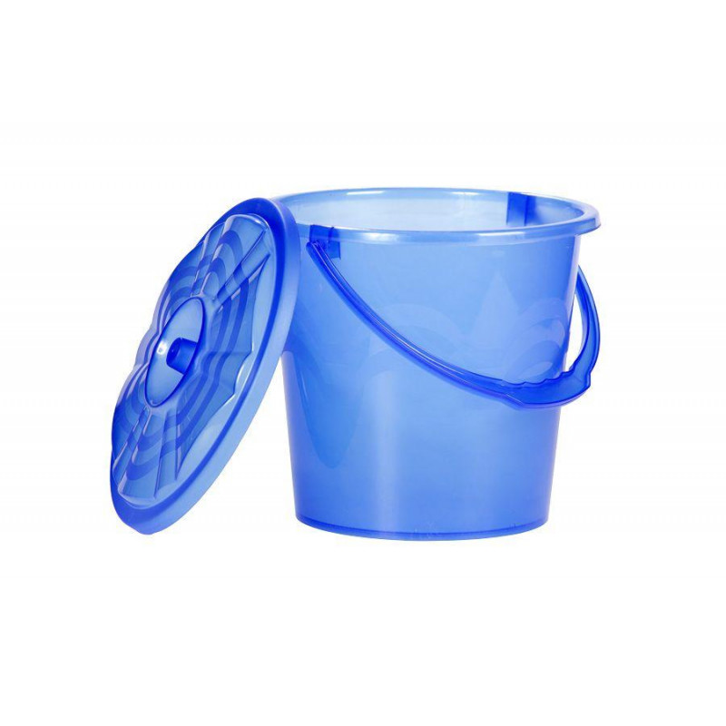 Відро з кришкою R-plastic 12 л прозоре - Бежевий