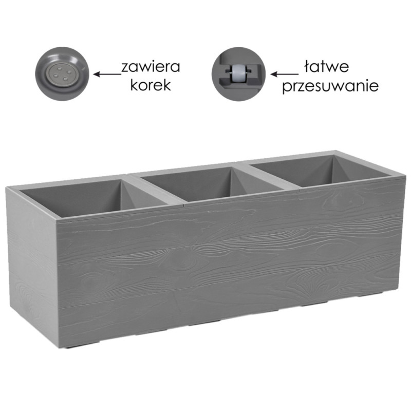 Горщик терасний Ламела Каро Дерево 90 см 845 - Лосось