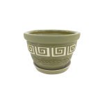 Горщик керамічний КООП Ефіопія Лабіринт Оливковий 12 см 0004