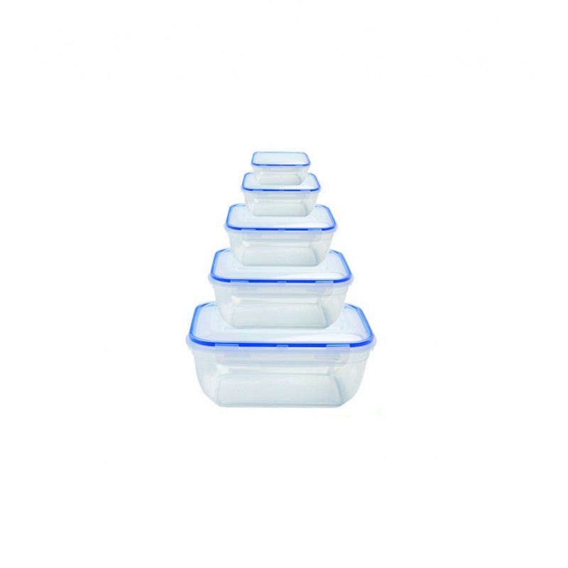 Набір контейнерів герметичних StarsPlast 5 шт 400,800,1400,2300,4000 мл 94073 - Металік