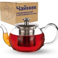 Чайник-заварник SNT 580 мл з металевим ситом 32237