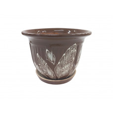 Горщик керамічний КООП Амстердам Листок Графіка 19 см 0102