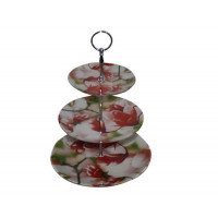 Фруктовниця скляна Lumines 3-ярусна 6/8/10 Магнолія S3000T/S3/ Q005