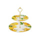 Фруктовниця скляна Limited Edition Lemon 2-ярусна 19-558
