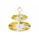 Фруктовниця скляна Limited Edition Lemon 2-ярусна 19-558