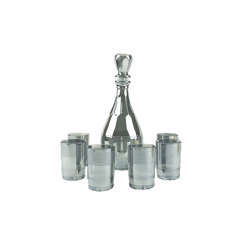 Набір кувшин Pasabahce Діоніс + 6 стопок Ромб - Red