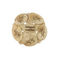 Підставка під гаряче КМ Зріз 22 см Кругла Подарункова