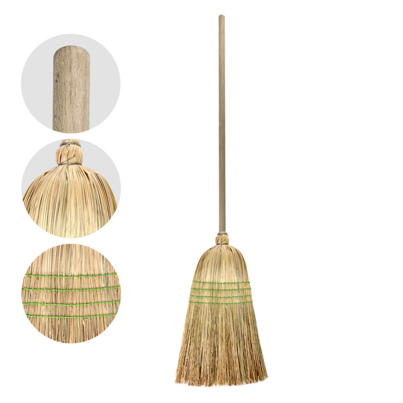 Мітла сорго SevlushBroom Белла 136 см з держаком SB-1524-02