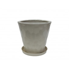 Горщик керамічний КООП Рокс h-23 см Кремовий 0137