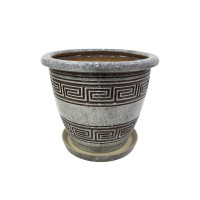 Набір горщиків КООП Квітка 5 пр h-23/19/15/13/9 см Лабіринт Сірий 0007