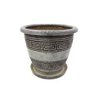 Набір горщиків КООП Квітка 5 пр h-23/19/15/13/9 см Лабіринт Сірий 0007