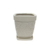 Набір горщиків КООП Енгл 5 пр h-19/17/15/13/11 см Троянда Кремовий 0138