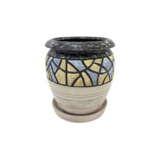 Горщик керамічний КООП Терра Мозаїка 22 см 0036