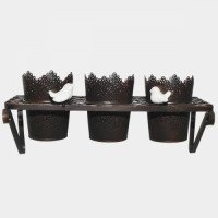 Стенд для квітів SNT 35*14*11 см Прованс Антик Чорний 777-019