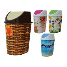 Відро з поворотною кришкою Тр-Мікс Декор 5,5 л №1 пристінне