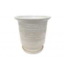 Набір горщиків КООП Дзвін 5 пр h-28/24/20/16/11 см Лабіринт Білий 0063