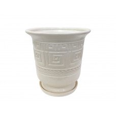 Набір горщиків КООП Дзвін 5 пр h-28/24/20/16/11 см Лабіринт Білий 0063