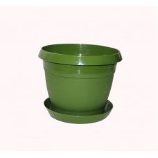 Цветочный горшок Цветник Жемчужина 18 см с подставкой