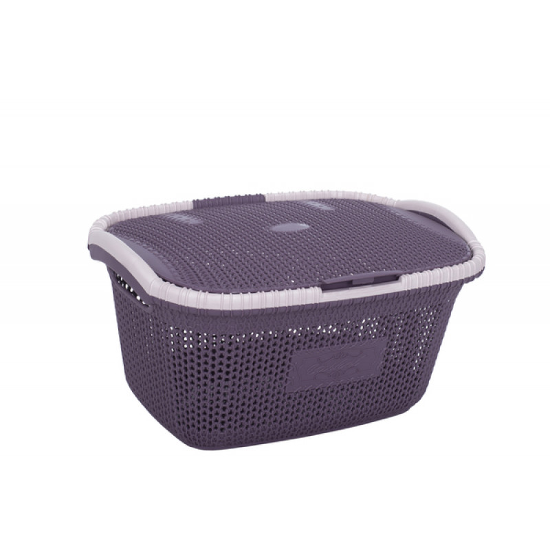 Корзина с крышкой Violet House Виолетта 28 л 1002 - Plum