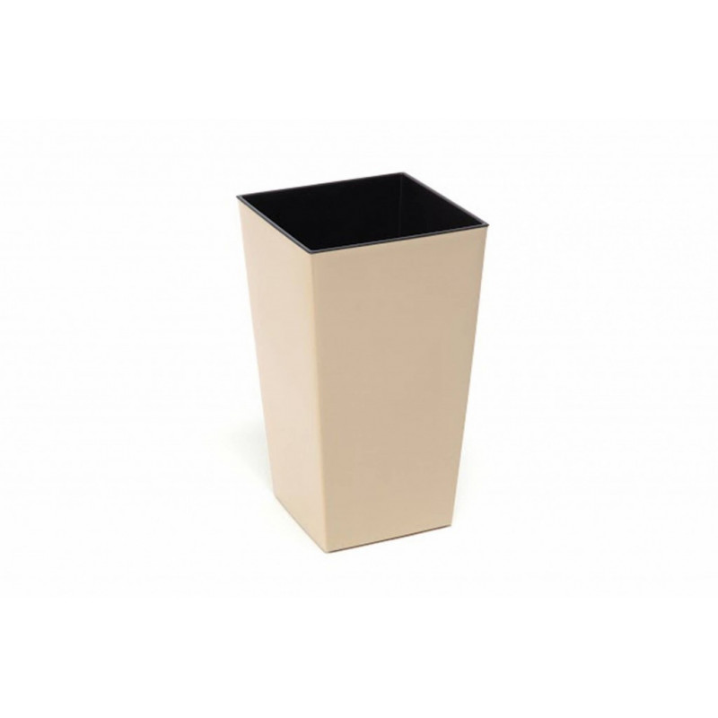 Горщик терасний Ламела Фінезія 30 см з вкладом 547  - Чорний Бетон