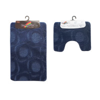 Набір килимків для ванної 60*100 см Banyolin Класік Темно-синій 2 пр 190-NavyBlue