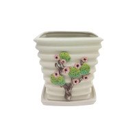 Набір горщиків КООП Еджик 3 пр h-21/18/13 см Сакура Пісковий 0070