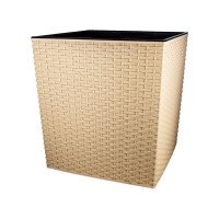 Горшок террасный Ламела Юка Ротанг 40 см с вкладом 597